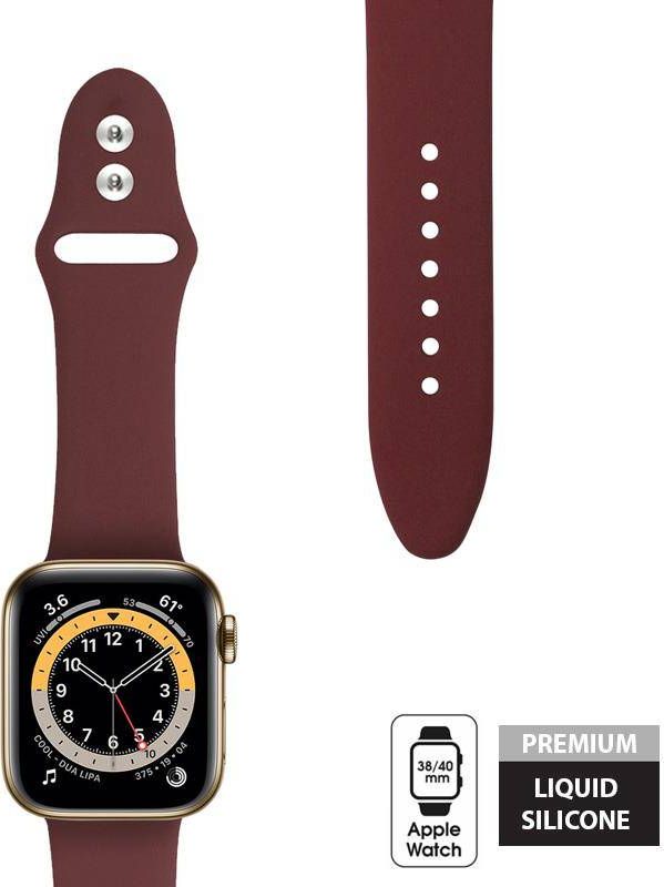 Crong Pasek Crong Liquid Band - Pasek Apple Watch 38/40 mm bordowy CRG-40LQB-BDX (5907731987219)