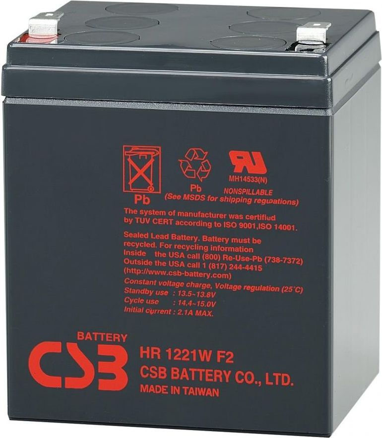 CSB Akumulator 12V/5Ah (BAT-CSB-12V-5Ah) BAT-CSB-12V-5Ah (9008790228155) UPS aksesuāri