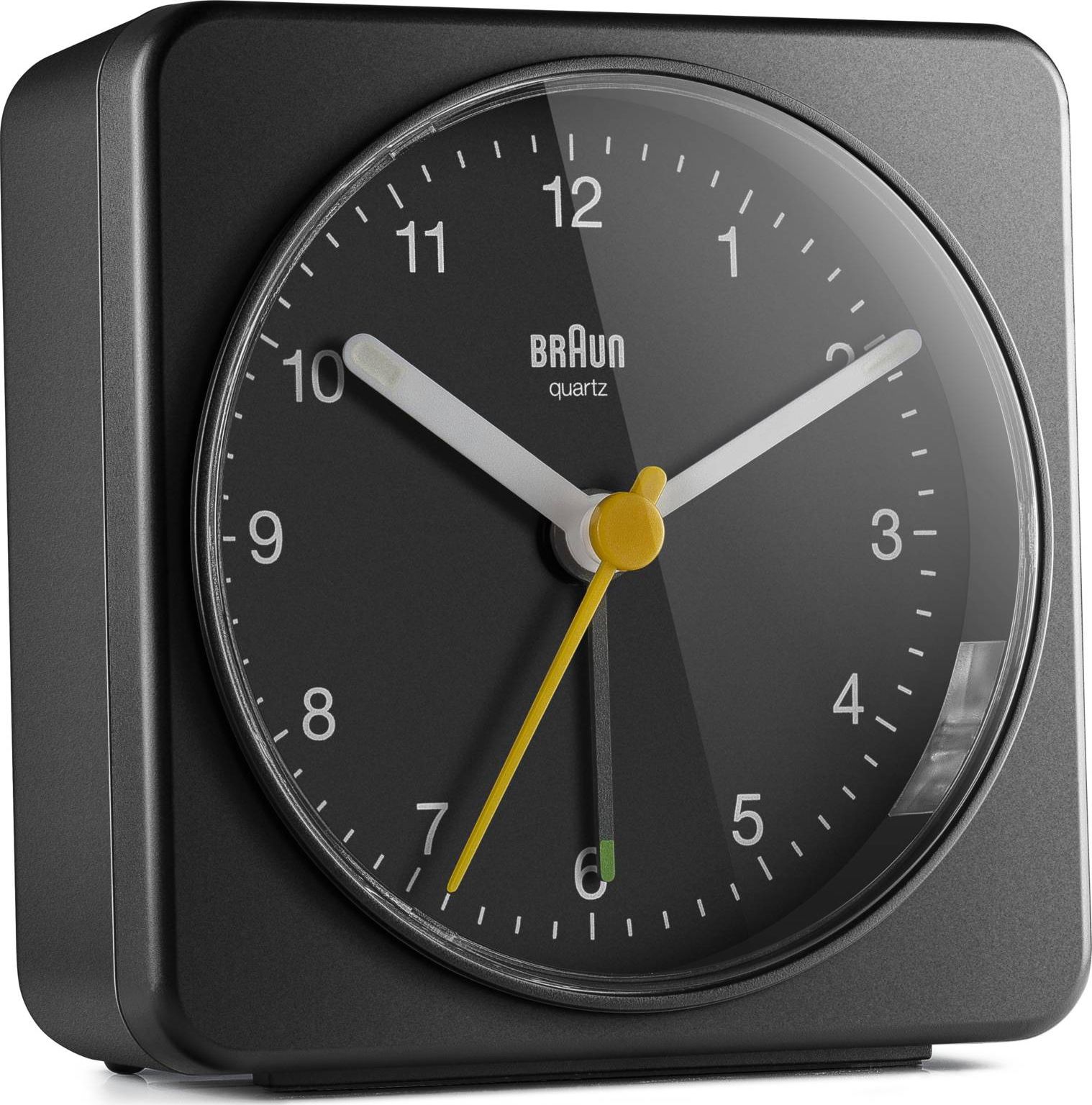 Braun BC 03 B quartz alarm clock analog black radio, radiopulksteņi