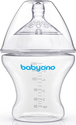 BabyOno Butelka Natural Nursing 0m+ 180ml (1450) ON-1490 (5901435406007) bērnu barošanas pudelīte