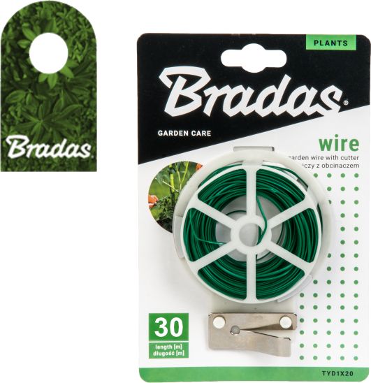 Bradas Drut ogrodniczy z obcinaczem 30m TYD1X30 Bradas 3783 TYD1X30 (5907544413783)