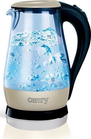 Camry CR 1251w electric kettle 1.7 L Black,Stainless steel,Transparent 2200 W Elektriskā Tējkanna