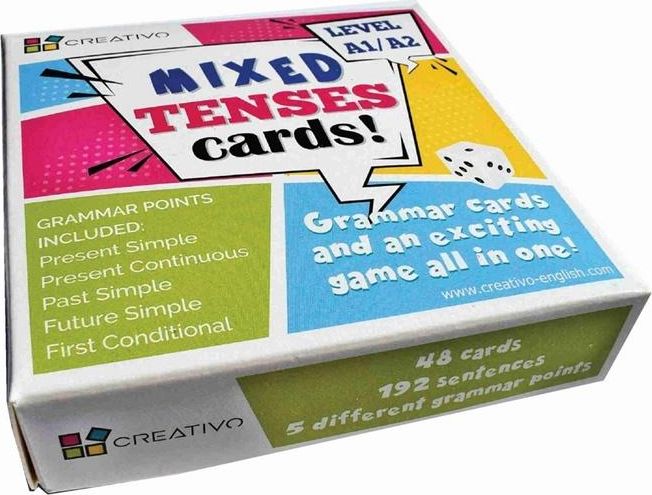 Creativo Mixed Tenses Cards Level A1/A2 CREATIVO 381059 (9788366122628) galda spēle