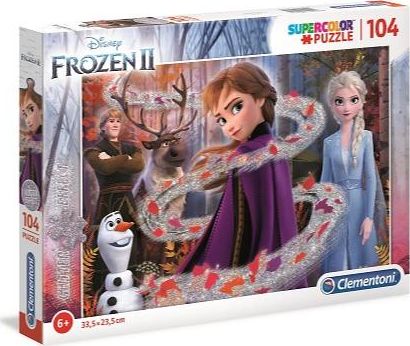 Clementoni Clementoni Puzzle 104el z brokatem Frozen 2 20162 20162 CLEMENTONI (8005125201624) puzle, puzzle