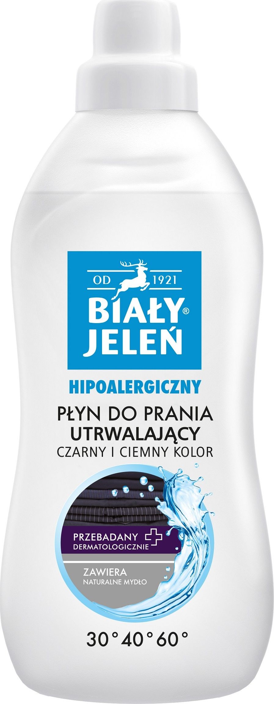 Bialy Jelen Bialy Jelen Hipoalergiczny Plyn do prania utrwalajacy - czarny i ciemny kolor 1L 809861 (5900133019861) Sadzīves ķīmija