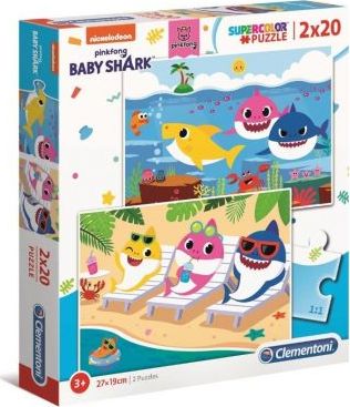 Clementoni Puzzle 2x20 pieces Baby Shark (24777) puzle, puzzle