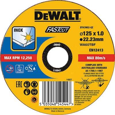 Dewalt cutting disc DT43902-QZ stainless steel - flat 125x1mm