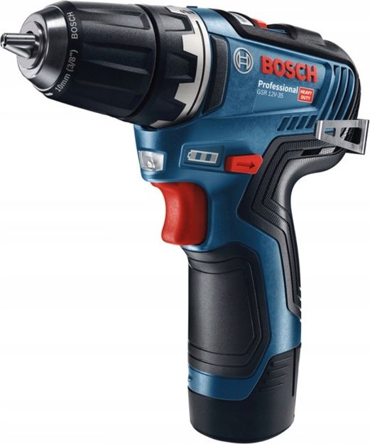 Bosch cordless drill GSR 12V-35 FC solo Professional, 12V (blue / black, without battery and charger, FlexiClick System)