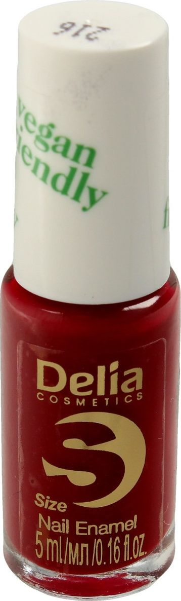 Delia Delia Cosmetics Vegan Friendly Emalia do paznokci Size S nr 216 Cherry Bomb 5ml 719858 (5901350479858)