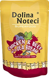 Dolina Noteci Dolina Noteci Kurczak i wolowina z dorada 85g 7008052 (5902921304746) kaķu barība