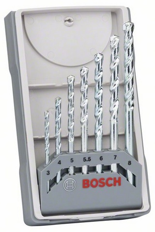 Wiertlo Bosch do betonu walcowe 7 4 5 3 6 8 55mm zestaw (2607017035)