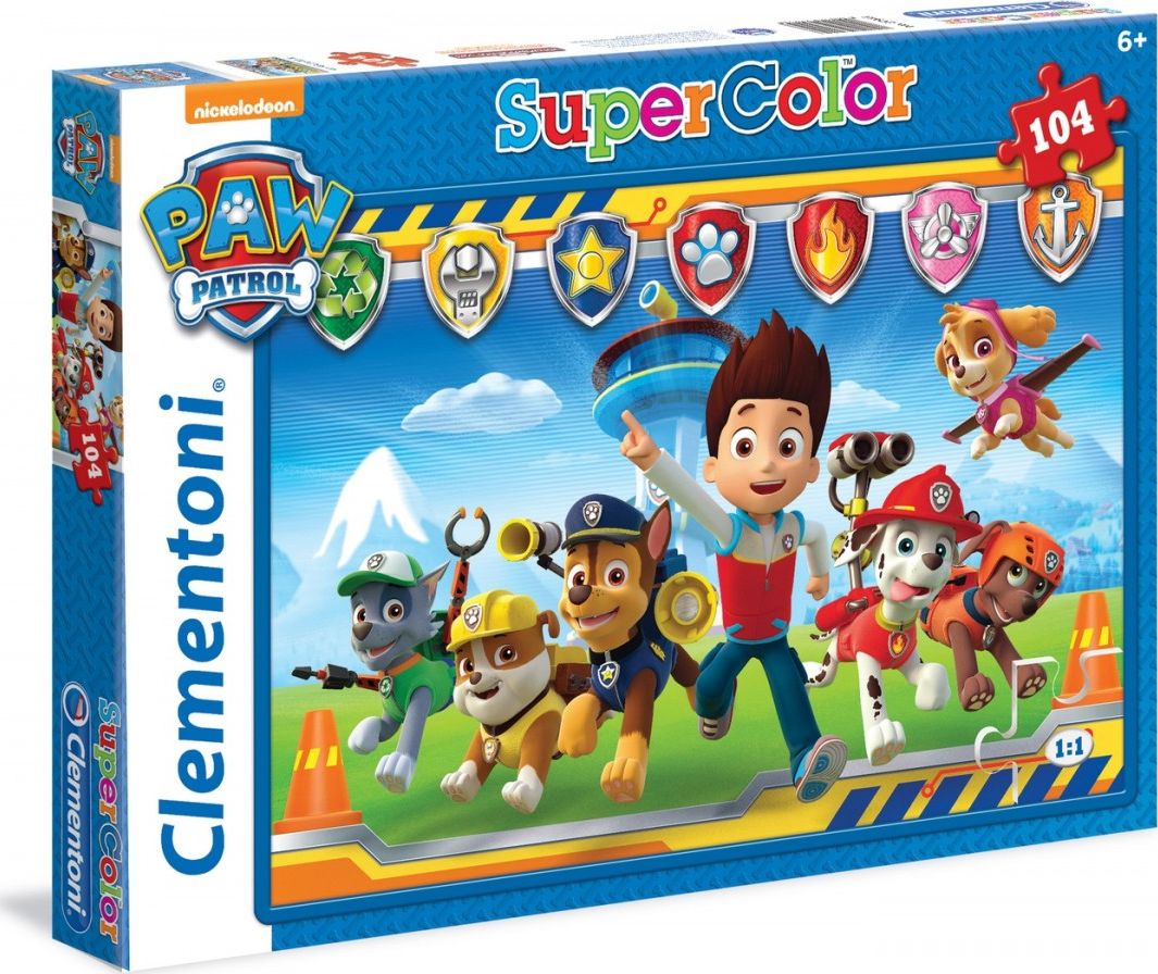 Clementoni Puzzle 104 pieces Super Color Paw Patrol puzle, puzzle