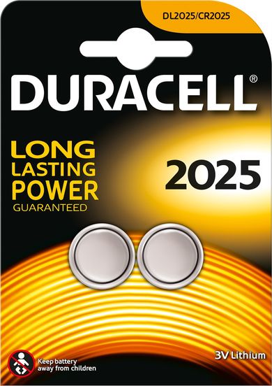 Duracell Electro (Blis) CR2025 3V 2 pcs Baterija