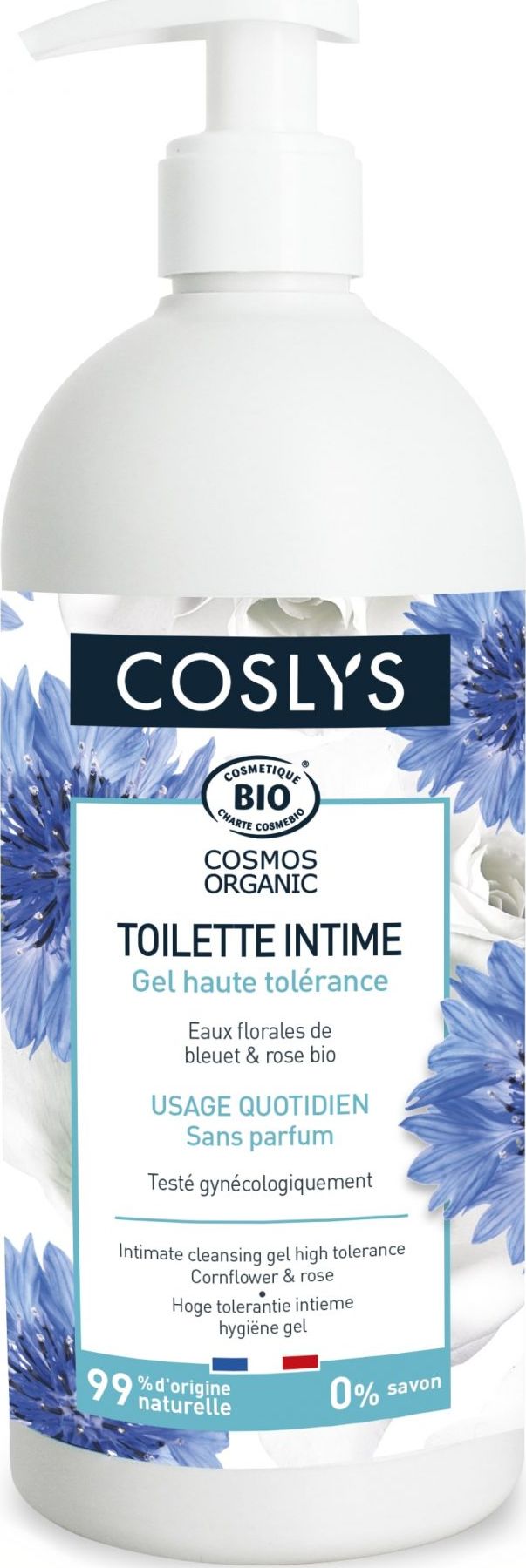 Coslys Zel do higieny intymnej z blawatkiem i roza 480ml COS00403 (3538396330403) kosmētika ķermenim