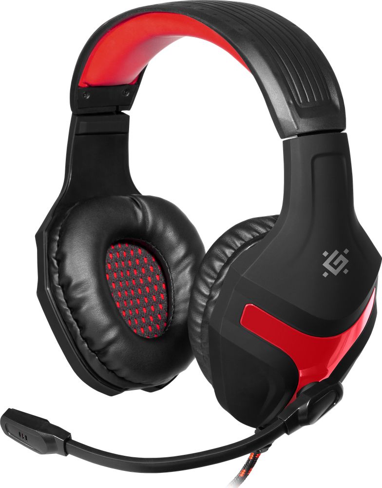 Headphones with microphone DEFENDER SCRAPPER 500 black & red austiņas