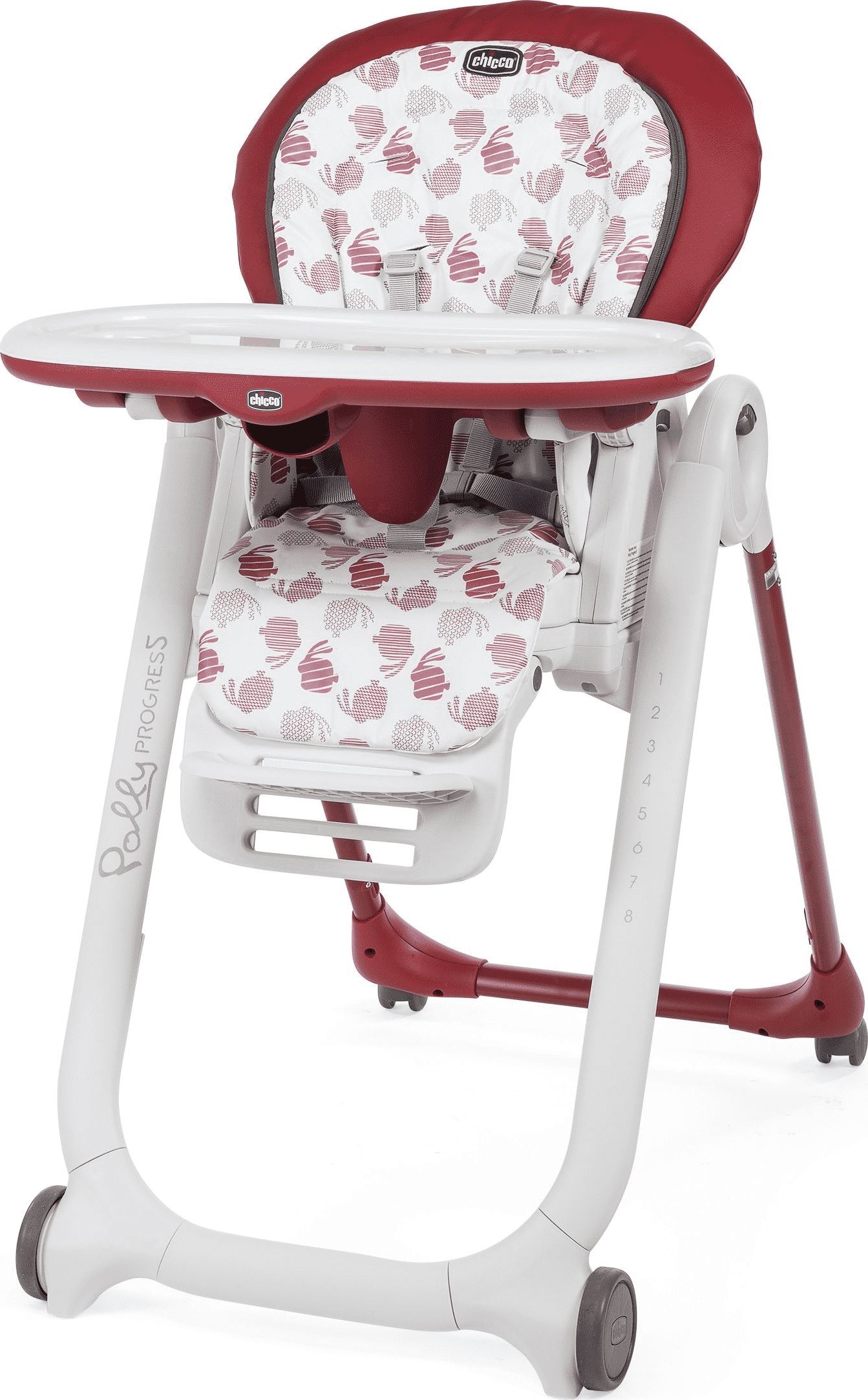 Chicco Krzeselko do karmienia Polly Progress5 Red 6451120 (8058664122516) bērnu barošanas krēsls