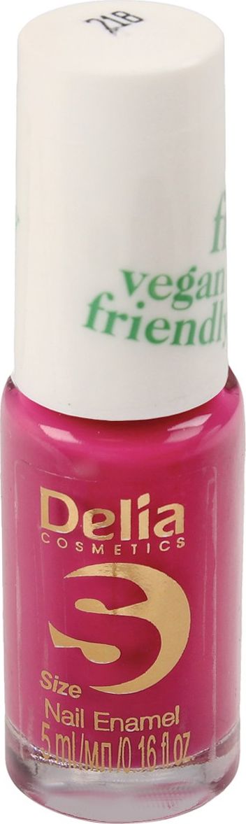 Delia Delia Cosmetics Vegan Friendly Emalia do paznokci Size S nr 218 Pink Promise 5ml 719872 (5901350479872)