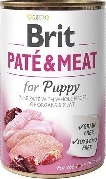 Brit Brit Pate & Meat Dog Puppy puszka 400g VAT012022 (8595602557448) barība suņiem