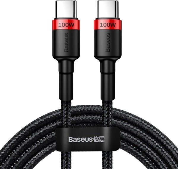 Baseus Cafule PD2.0 100W flash charging USB For Type-C cable (20V 5A)2m Red+Black USB kabelis