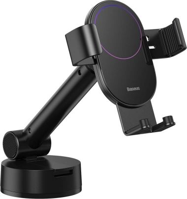 Baseus Gravity Car Mount Dashboard Windshield Phone Bracket Holder black (SUYL-JY01) Mobilo telefonu turētāji