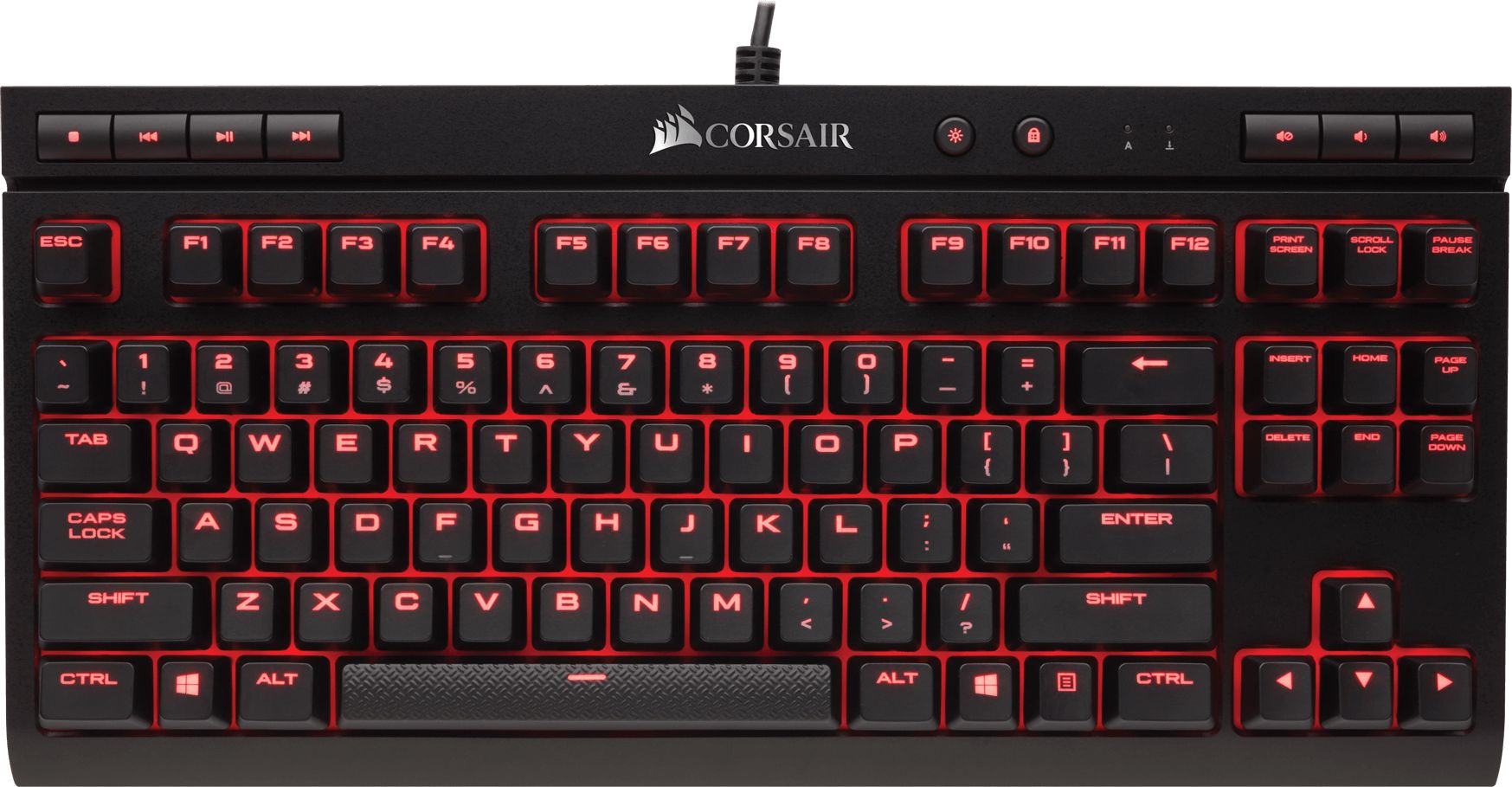 klaviatūra CH9115020NA Corsair Mechanical Gaming Keyboard K63 Red