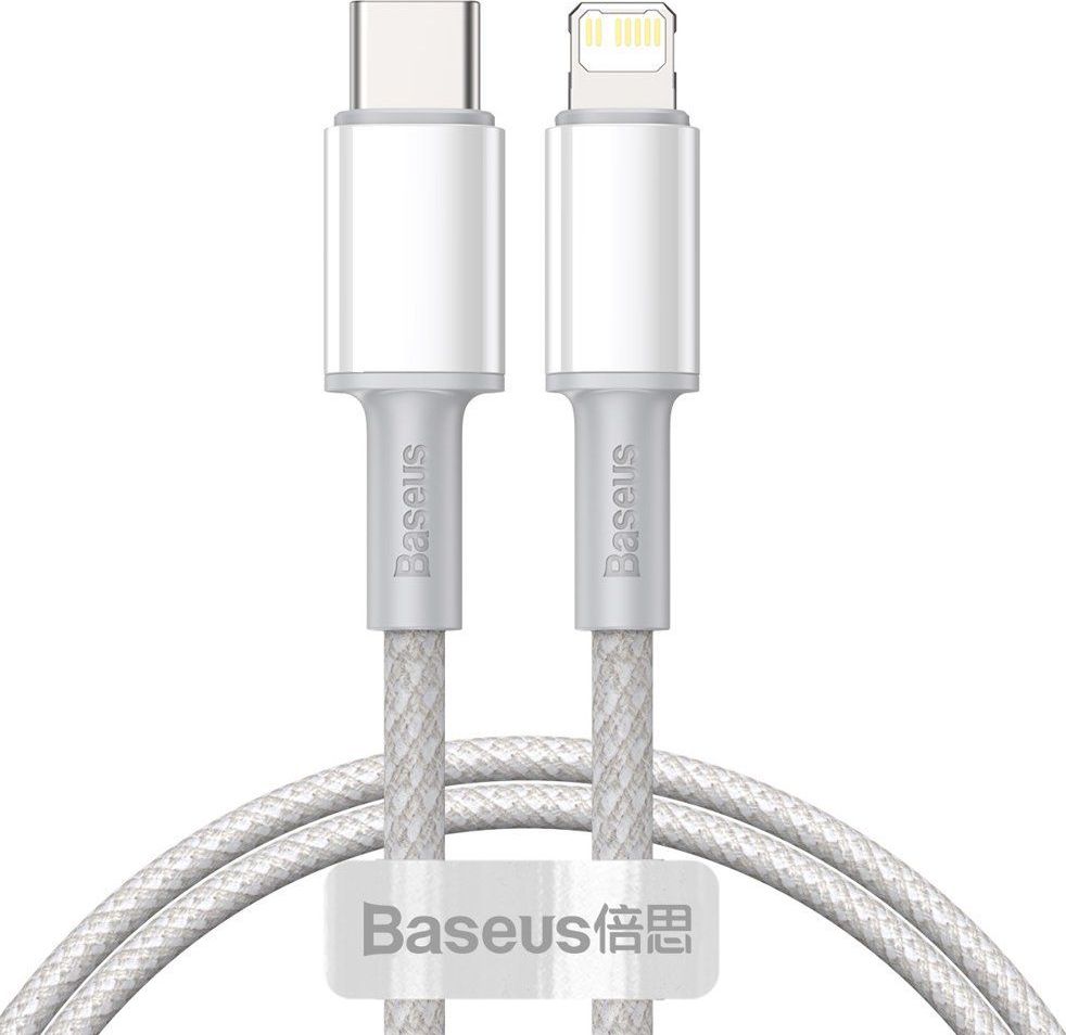 Baseus USB Type C - Lightning cable Power Delivery fast charge 20 W 1 m white (CATLGD-02) USB kabelis