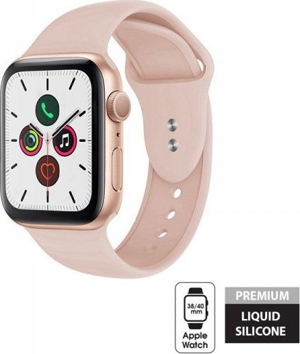 Crong Crong Liquid Band - Pasek Apple Watch 38/40 mm (piaskowy roz) CRG-40LQB-PSN (5907731983600)