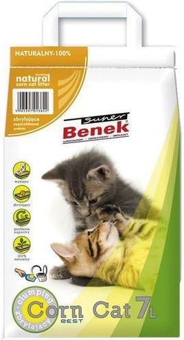 Cat litter Super Benek Corn Cat Natural 25 l piederumi kaķiem