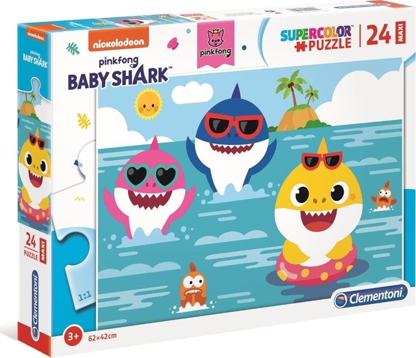 Clementoni Puzzle 24 pieces Maxi Baby Shark (28519) puzle, puzzle