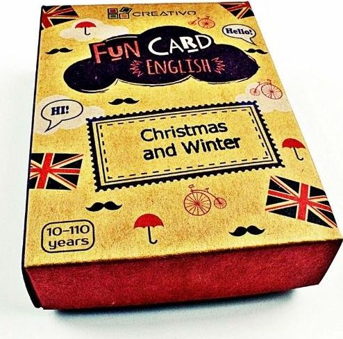 Creativo Fun Card English Christmas and Winter CREATIVO 381045 (9788366122567) galda spēle