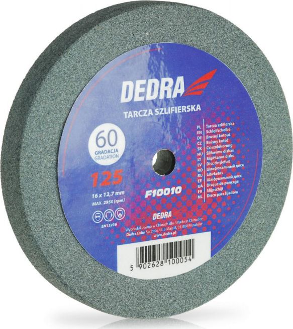 Dedra tarcza szlifierska 125x16x12.7mm, gradacja 60 (F10010) F10010 (5902628100054)