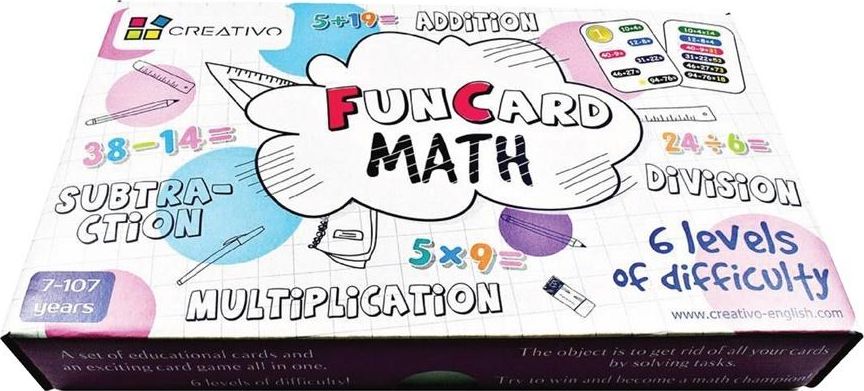 Creativo Fun Card Math CREATIVO 381062 (9788366122512) galda spēle