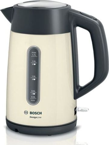 Bosch Kettle TWK4P437 Electric, 2400 W, 1.7 L, Stainless steel, Beige Elektriskā Tējkanna