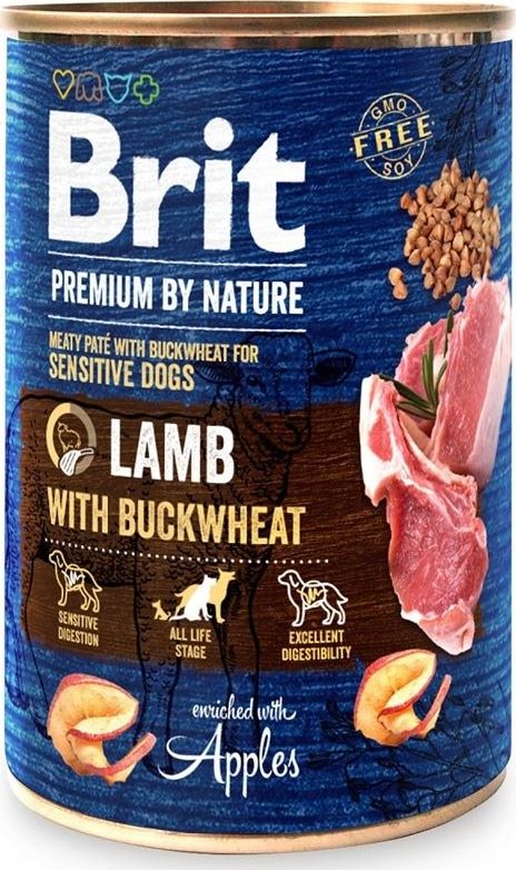 Brit Brit Premium By Nature Lamb & Buckwheat puszka 400g 104-100415 (8595602538621) barība suņiem