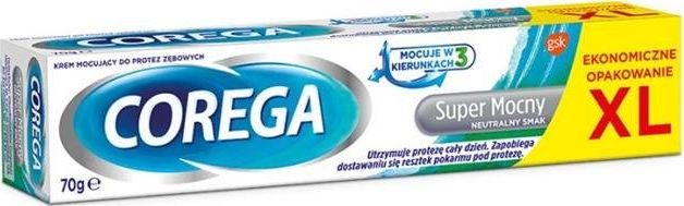 Corega Super strong adhesive cream for dentures Natural Taste 70g (5054563081834) mutes higiēnai