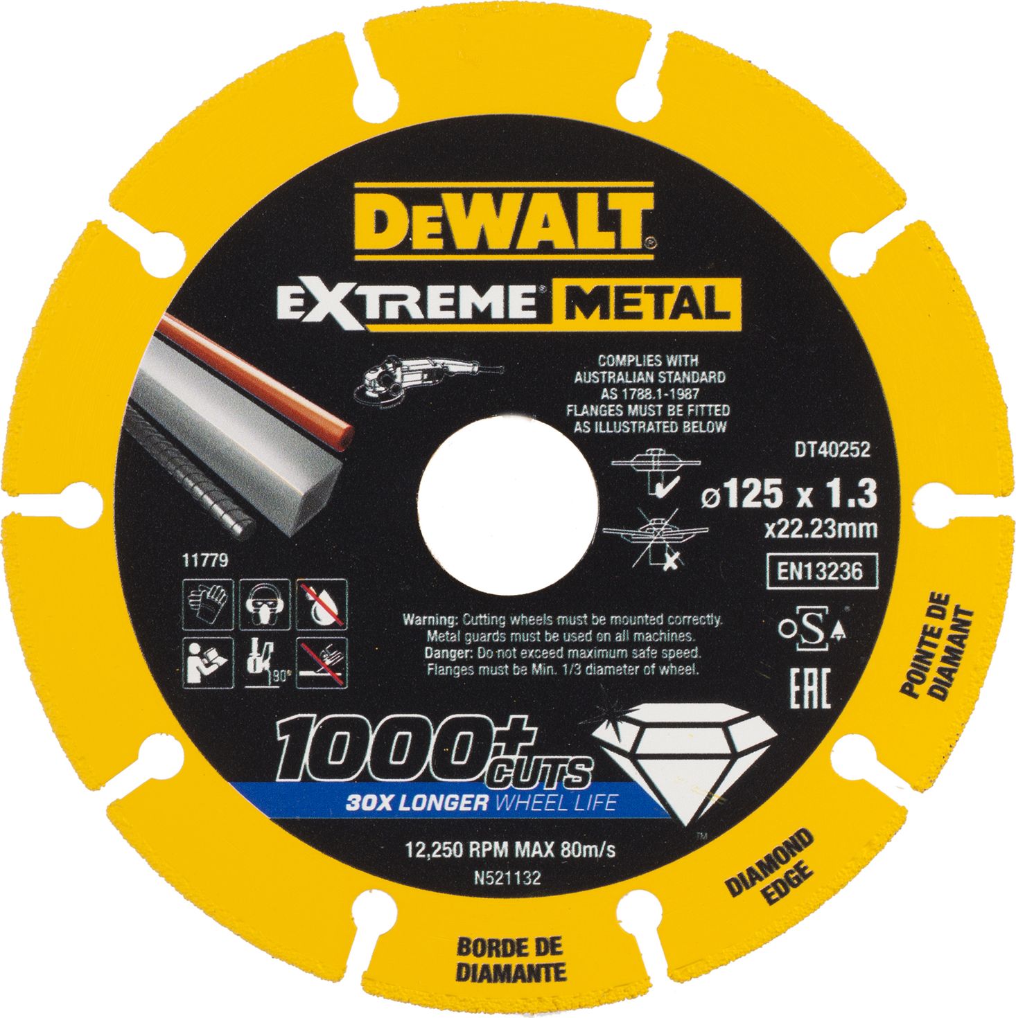 Dewalt diamond cutting disc DT40252-QZ - 125x1.3mm