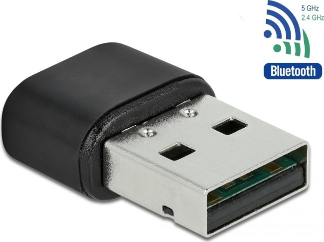 DeLOCK BT 4.2 & dual band WLAN ac / a / b / g / n - 433 Mbps USB adapter datortīklu aksesuārs