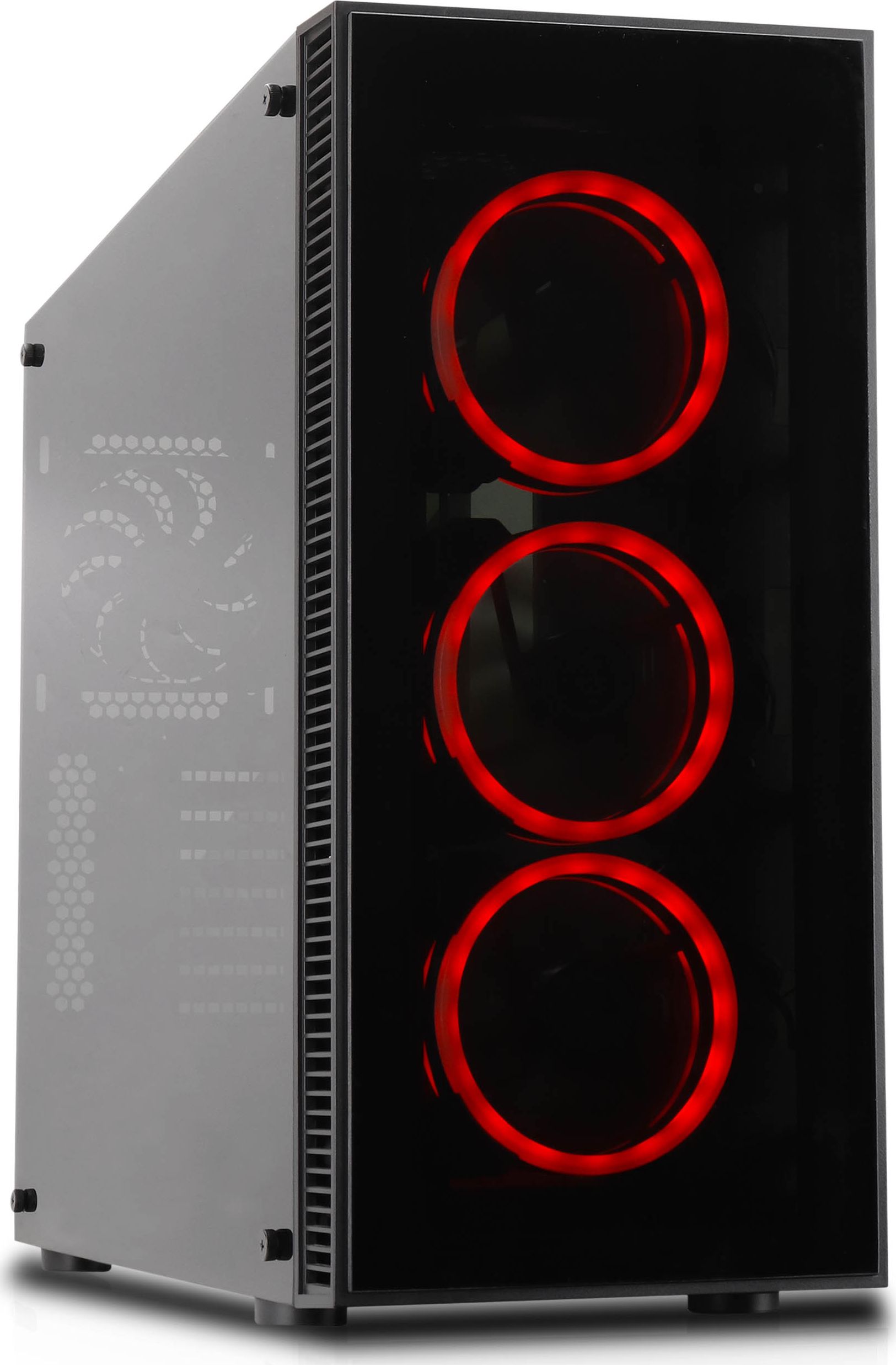 Geh Cooltek VIER Midi Tower RGB Schwarz       ATX/M-ATX/ITX Datora korpuss