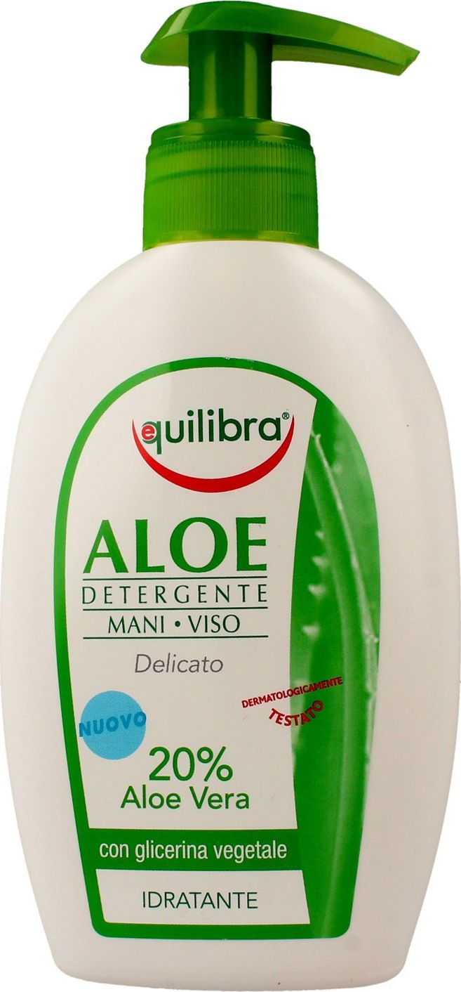 Equilibra Detergente Mani Viso aloesowy zel oczyszczajacy do twarzy i rak Aloe Vera 300ml 8000137011773 (8000137011773) kosmētikas noņēmējs