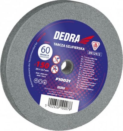 Dedra tarcza szlifierska 150x20x12.7mm, gradacja 60 (F10021) F10021 (5902628100078)