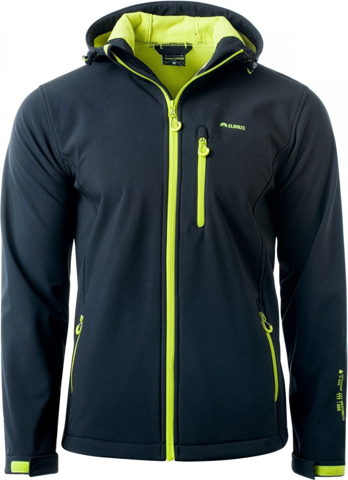 Kurtka meska Elbrus Iver czarno-limonkowa r. XL 66232-uniw (5901329830581)