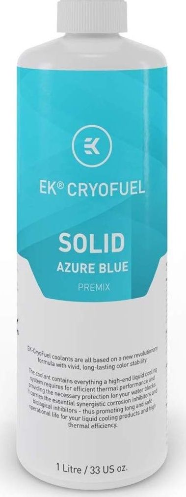 EK Water Blocks EK Water Blocks EK-CryoFuel Solid Premix, Azure Blue - 1000ml WAEK-1592 (3831109880357) ūdens dzesēšanas sistēmas piederumi