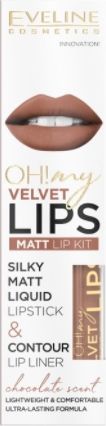 Eveline Oh My Lips Matowa pomadka i konturowka 14 Choco Truffle 4,5ml 5903416016809 (5903416016809) Lūpu krāsas, zīmulis