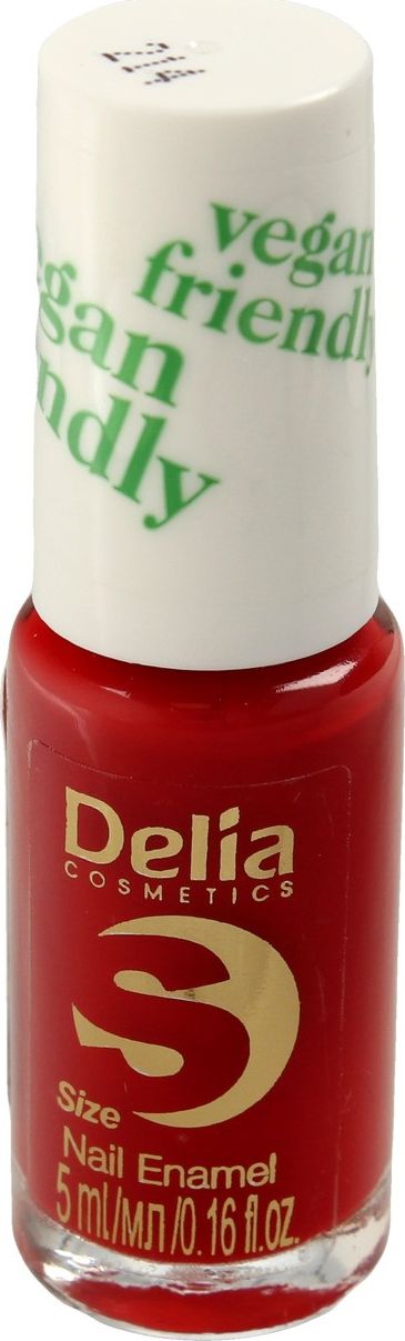 Delia Delia Cosmetics Vegan Friendly Emalia do paznokci Size S nr 214 Lady in Red 5ml 719834 (5901350479834)