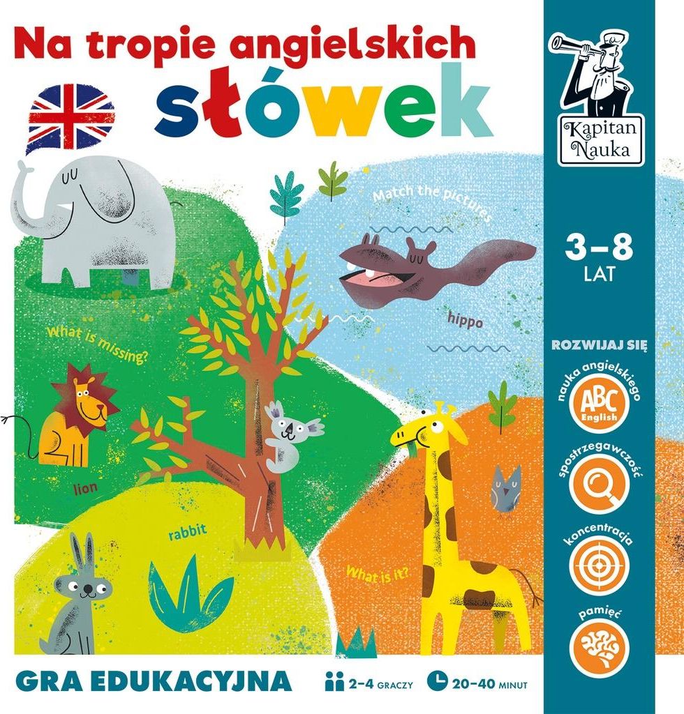 Edgard Gra edukacyjna - Na tropie angielskich slowek 346750 (5907608646751) galda spēle