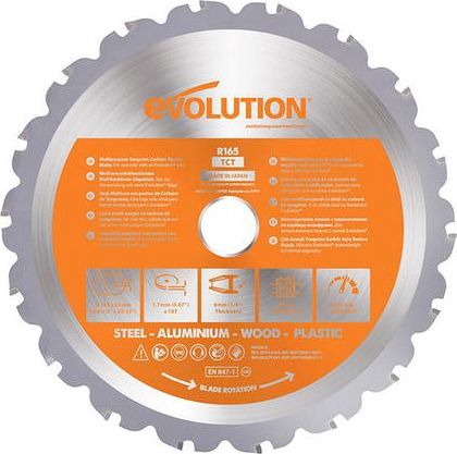 Evolution Pila widiowa TCT wielozadaniowa Evolution RAGE 165mm / 18z EVO-165-MULTI (0849713075895) Elektriskais zāģis