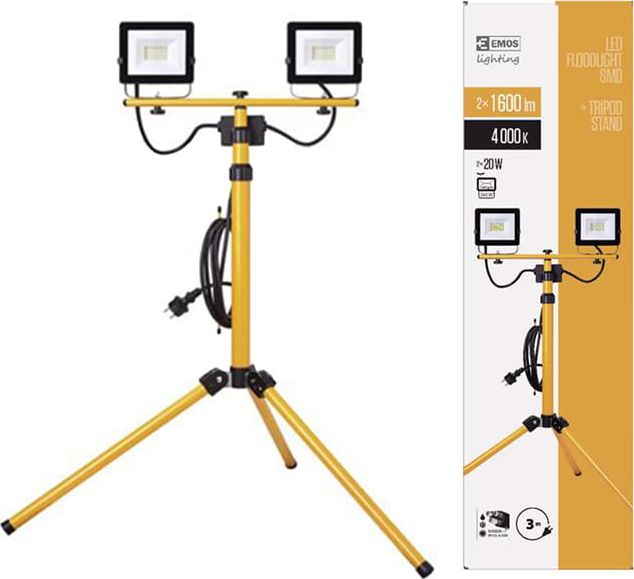 Emos Projektor na statywie LED HOBBY SLIM 2x20W 3200lm IP65 ZS2221.2 ZS2221.2 (8592920067543)