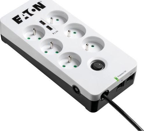 Eaton Protection Box 6 Tel@ USB FR elektrības pagarinātājs