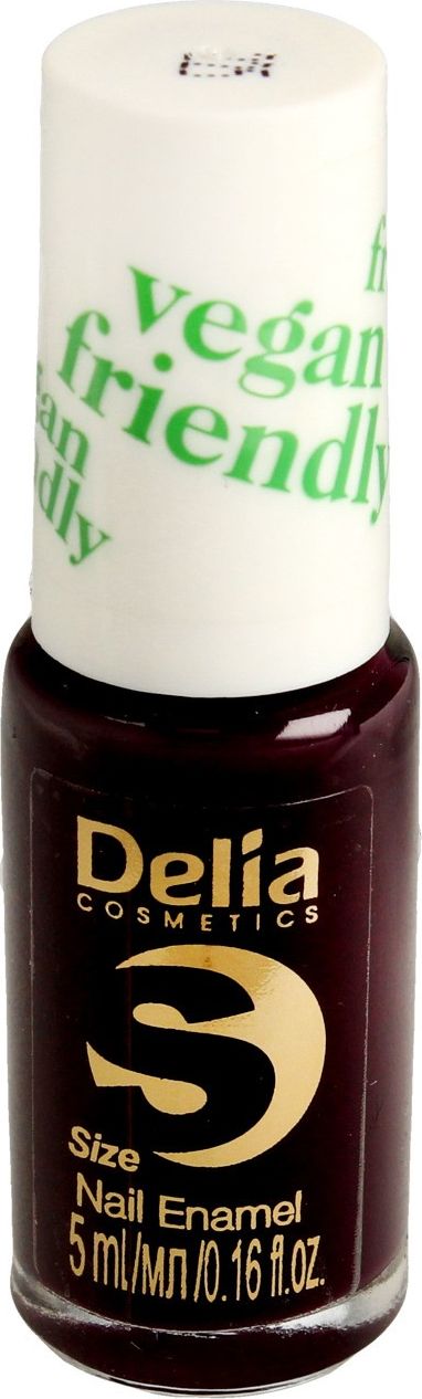 Delia Delia Cosmetics Vegan Friendly Emalia do paznokci Size S nr 225 Black Berry 5ml 719940 (5901350479940)