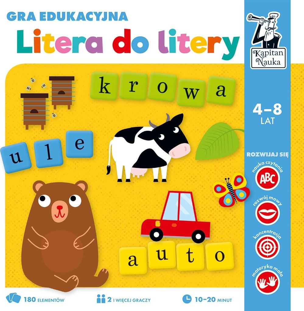 Edgard Kapitan Nauka. Gra edukacyjna. Litera do litery 369931 (5903792767210) galda spēle